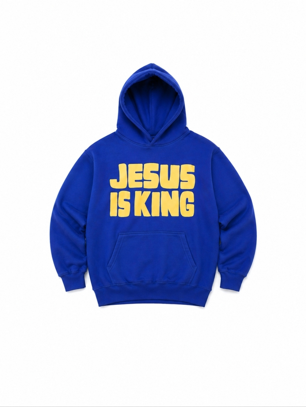 Red Letters brand Blue Jesus Is King Hoodie Graphic‎ Print Sweatshirt Men Size L